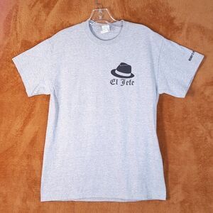 BLACKLIST Mens Shirt Medium Gray Graphic El Jefe Short Sleeve SEASON 6 TV Show